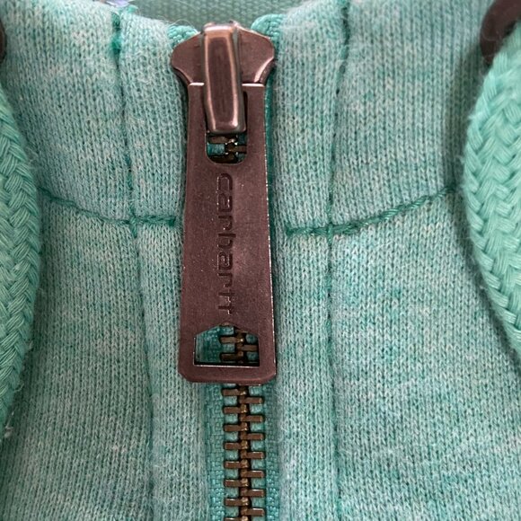 Carhartt Clarksburg Hoodie Sweatshirt Womens XXL(20) Green 1/4 Zip 100705 337 - Picture 12 of 15